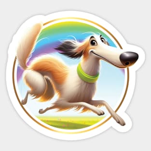 Funny borzoi. I love borzois. Sticker